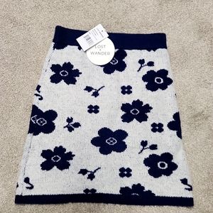 Lost + Wander Flower School Mini Pull On Sweater Skirt, XS/S